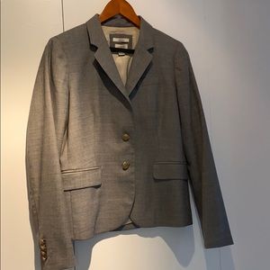 Grey j crew schoolboy blazer